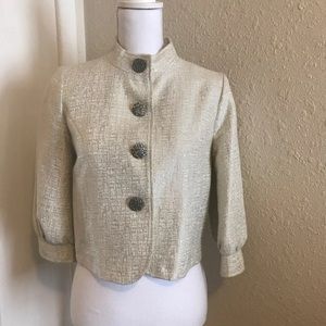 Metallic retro cropped blazer